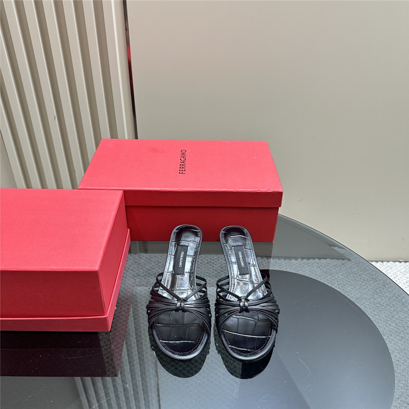 Ferragamo Multi-Strap 40mm Leather Mules