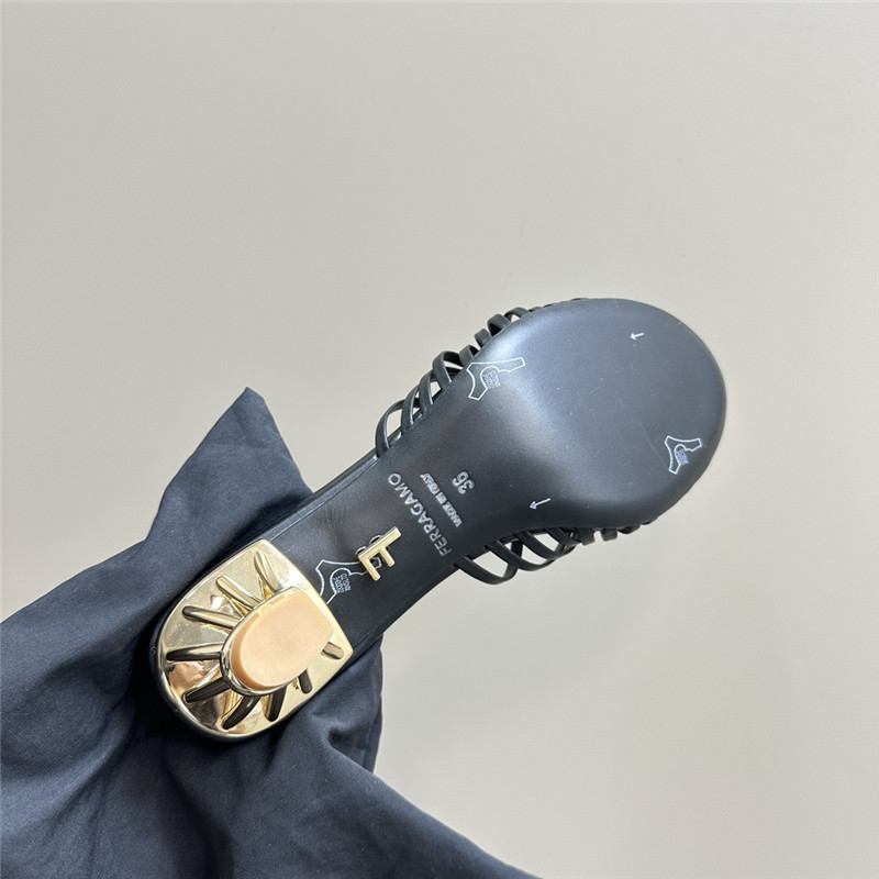 Ferragamo Multi-Strap 40mm Leather Mules