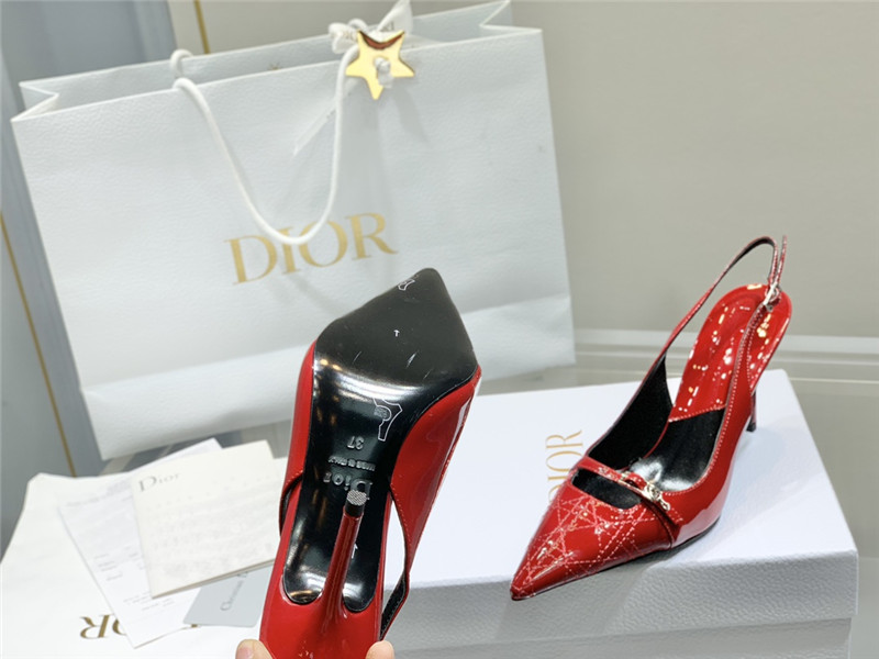 D10r slingback pointed toe pump red