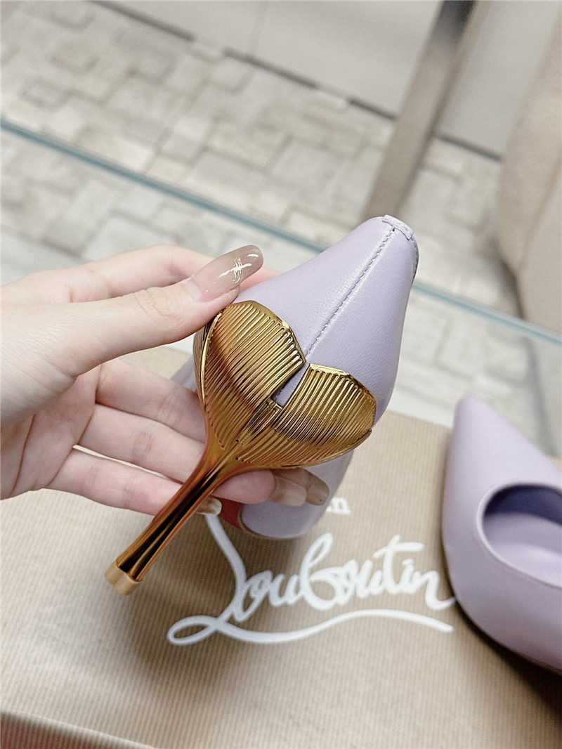 Chr1st1an louboutin ginko 85 leather pump in purple