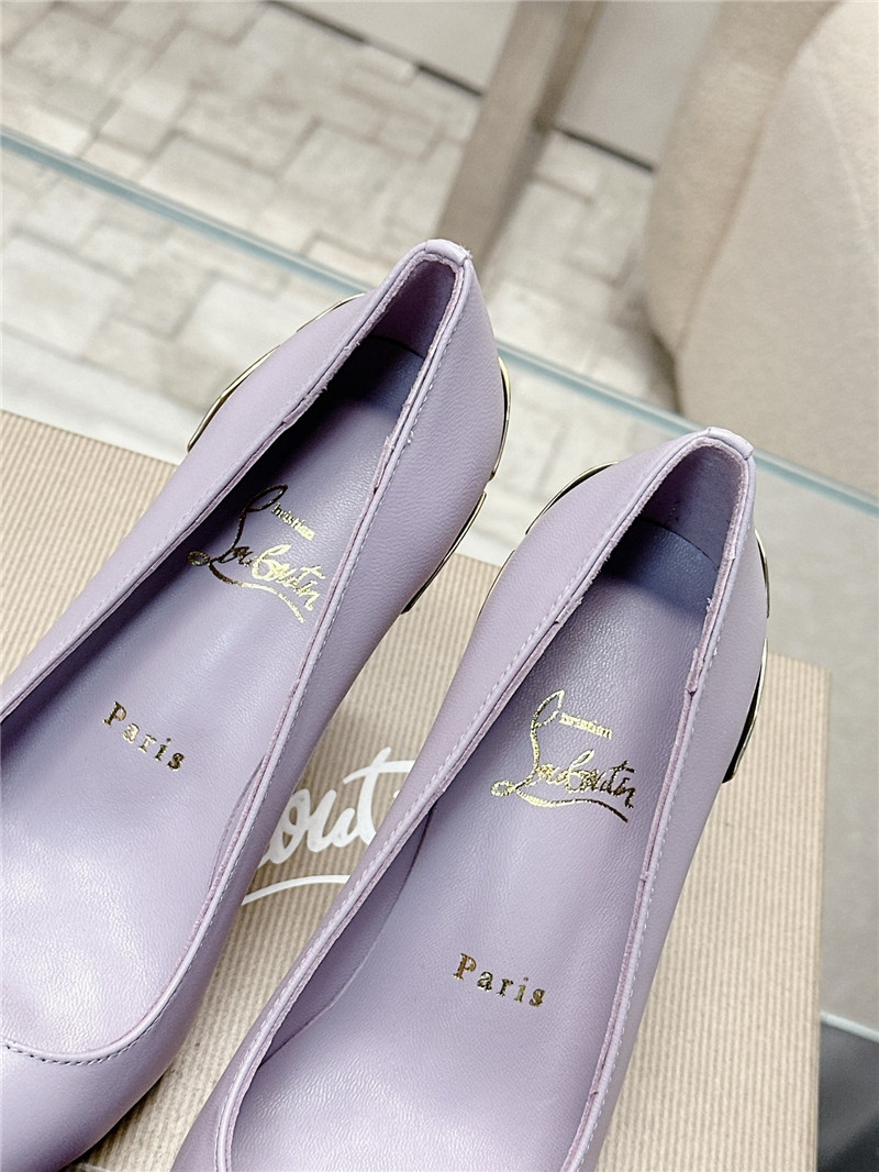 Chr1st1an louboutin ginko 85 leather pump in purple