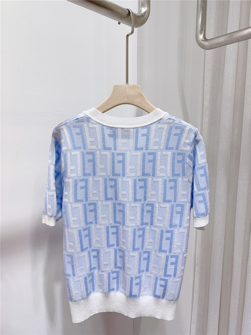 F**di short-sleeved knitted top replica clothes
