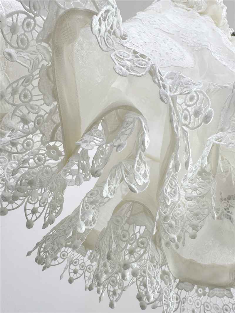 zimm asymmetric lace trim midi skirt replica clothes