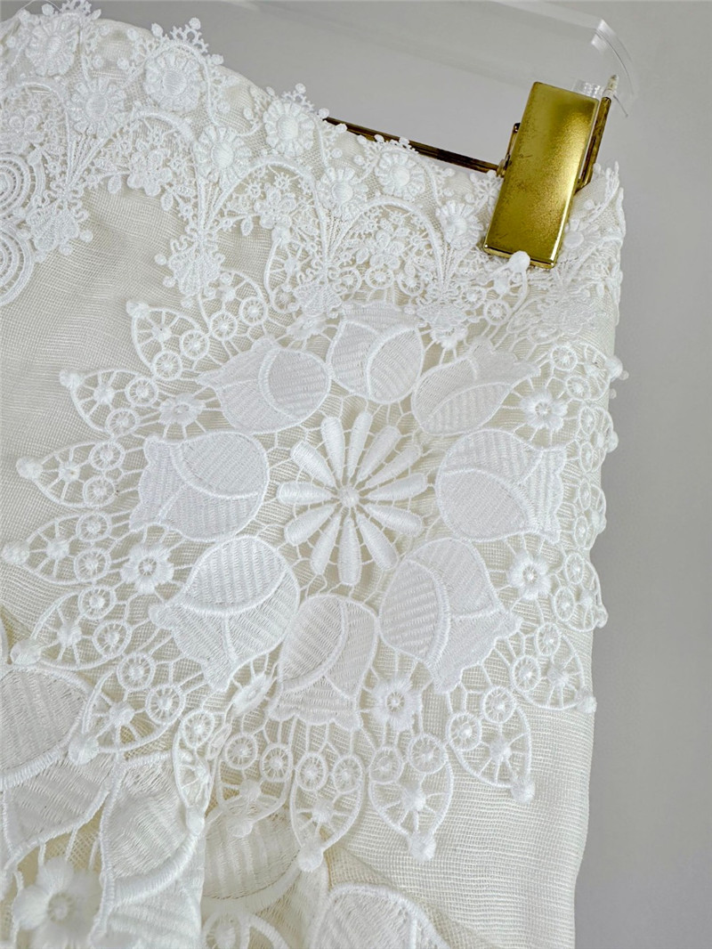 zimm asymmetric lace trim midi skirt replica clothes