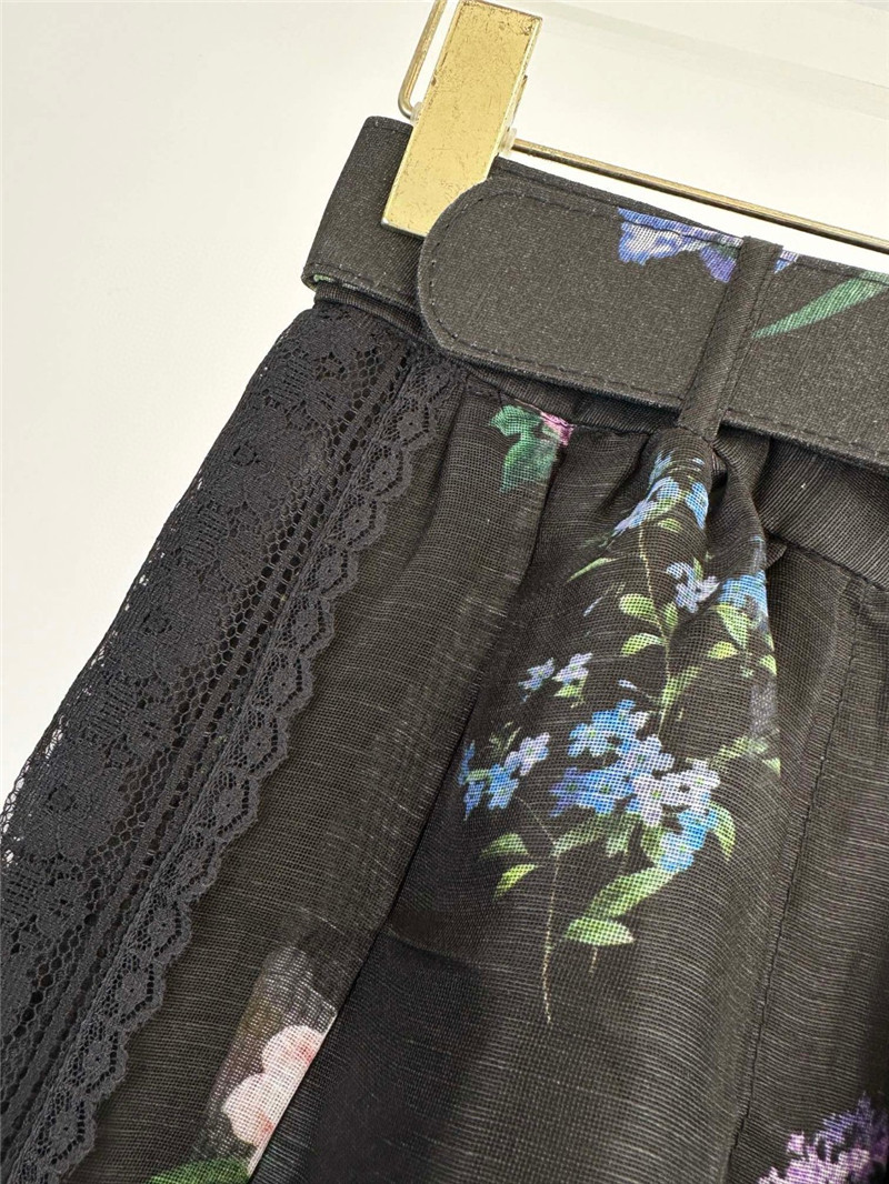 zimm lace detail flared high waist trousers replica d&g clothing