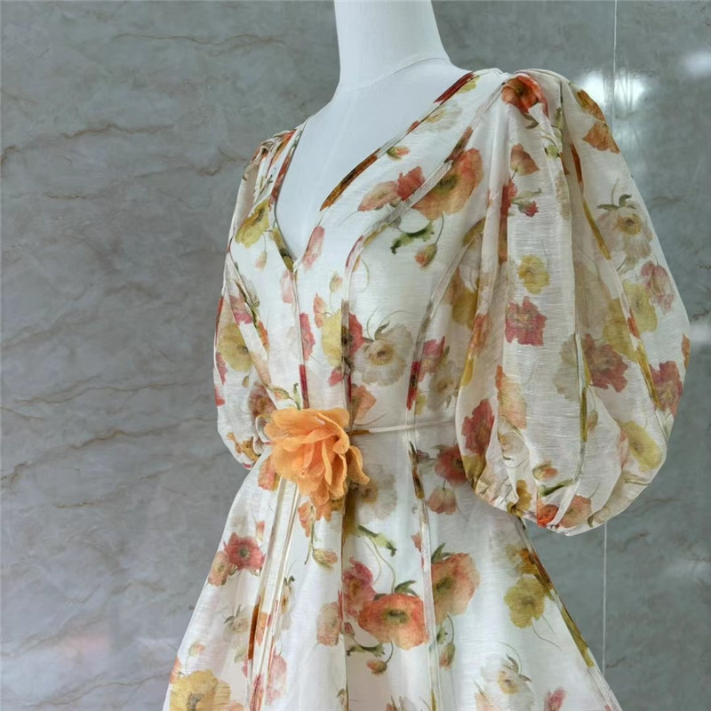 zimm puff short sleeve V-neck dress replica clothing sites