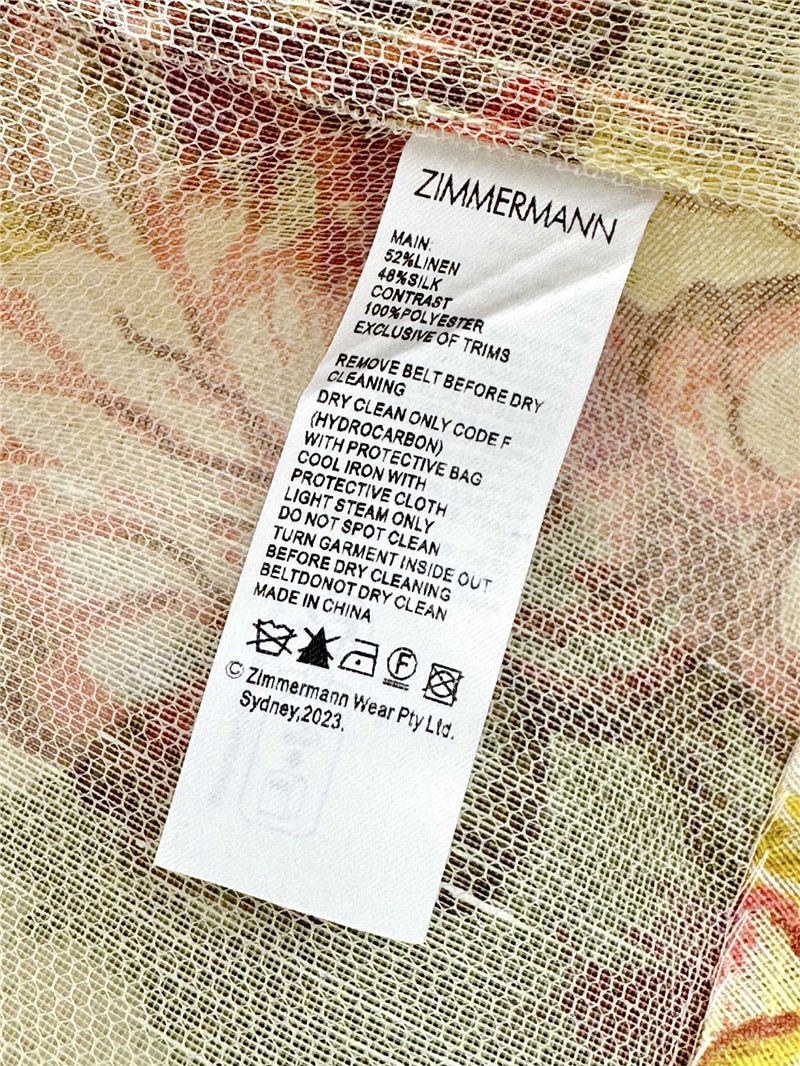 zimm floral pattern long sleeve mini dress replica clothing