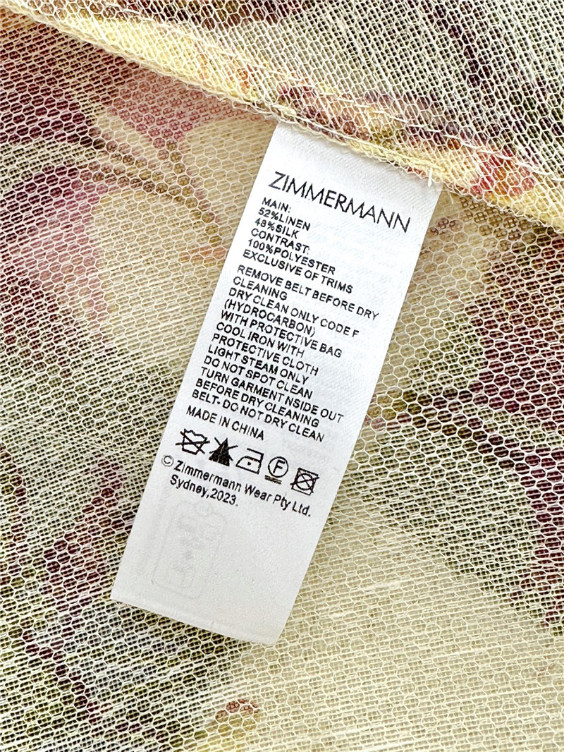 zimm floral pattern long sleeve midi dress replica clothes