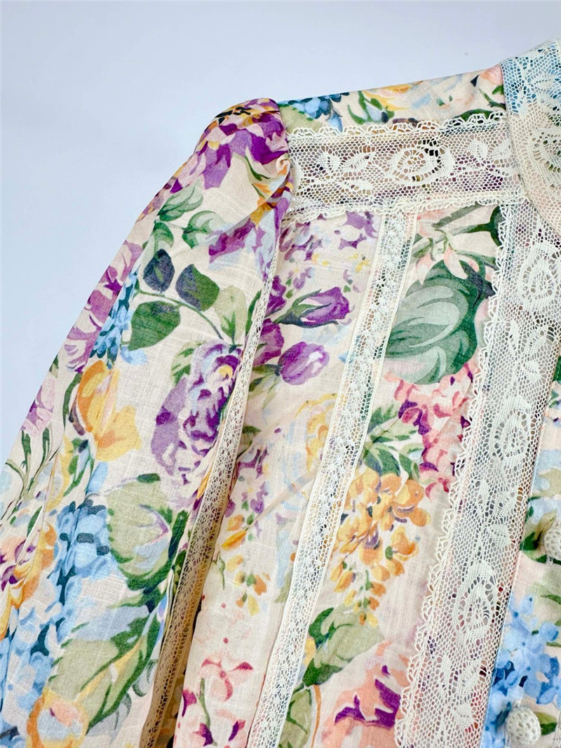 zimm lace trim long sleeve shirt replica d&g clothing