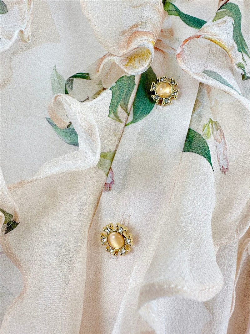 zimm ruffled collared long-sleeved midi dress replica clothing