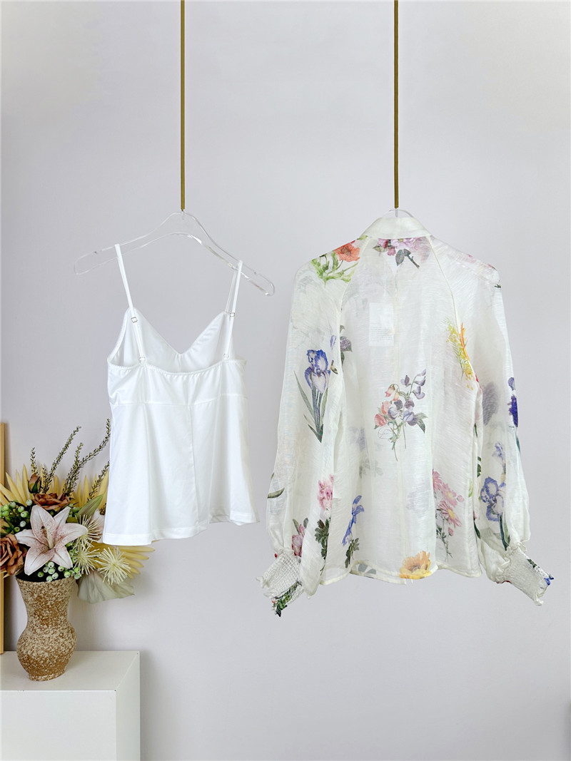 zimm high neck lantern sleeve women’s shirt tops replica clothes