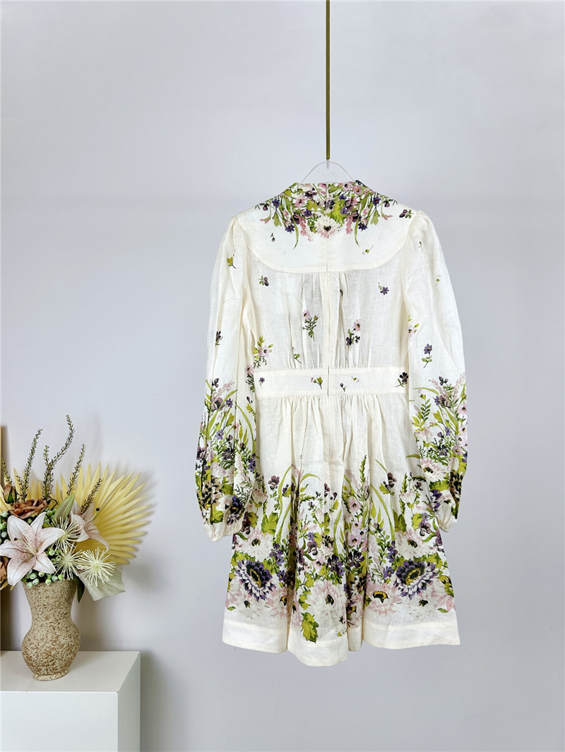 zimm deep V neck lantern sleeve mini dress replica clothing sites