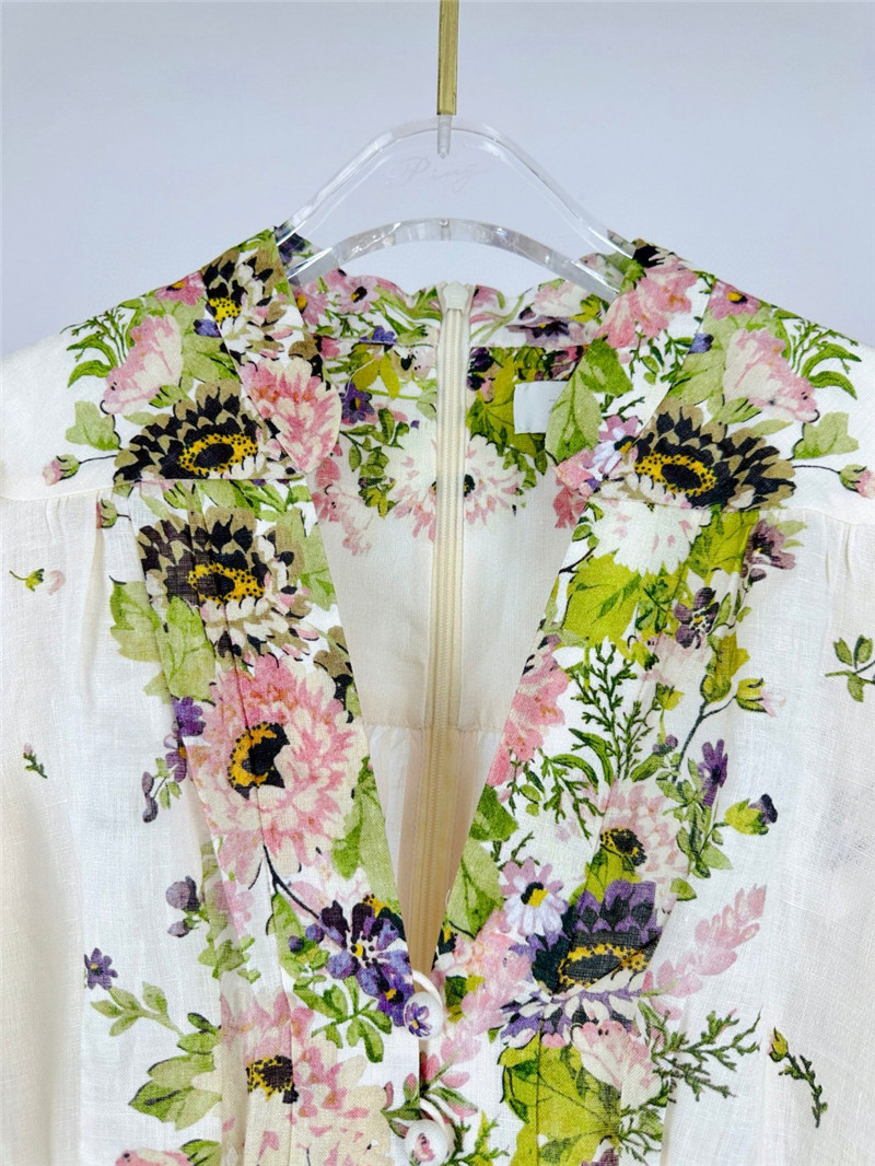 zimm deep V neck lantern sleeve mini dress replica clothing sites