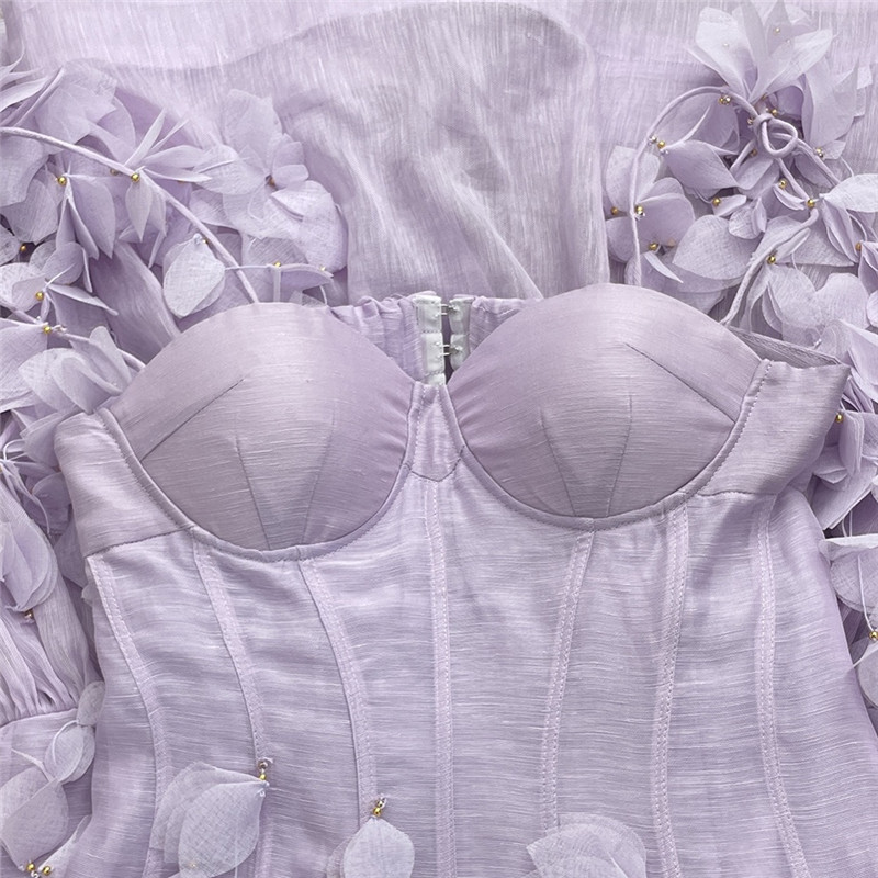 zimm handmade petal silk linen dress replica clothing sites