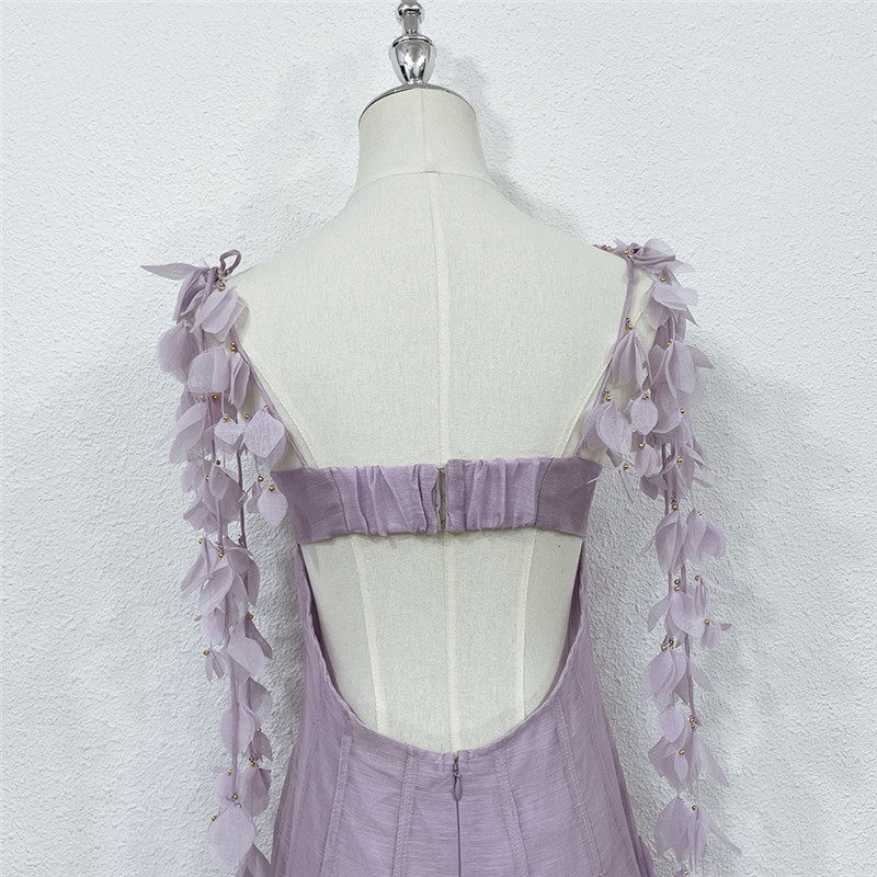 zimm handmade petal silk linen dress replica clothing sites