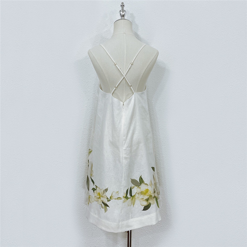 zimm linen printed camisole dress replica designer clothes