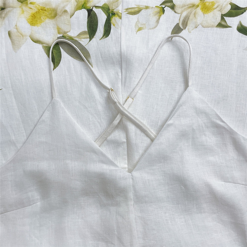 zimm linen printed camisole dress replica designer clothes