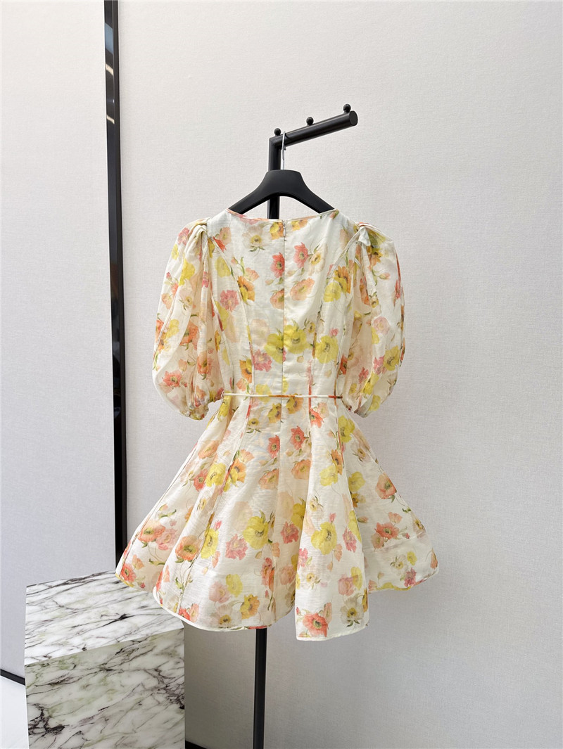 zimm linen print dress replica designer clothes