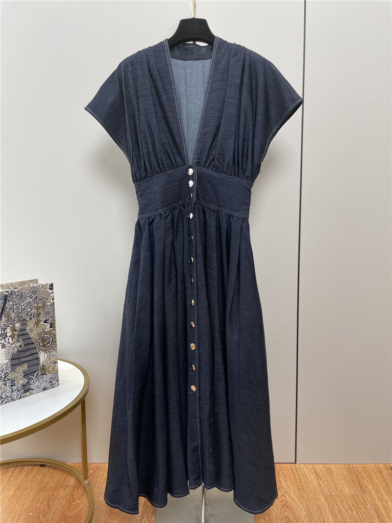 dior original blue denim dress replica designer clothes