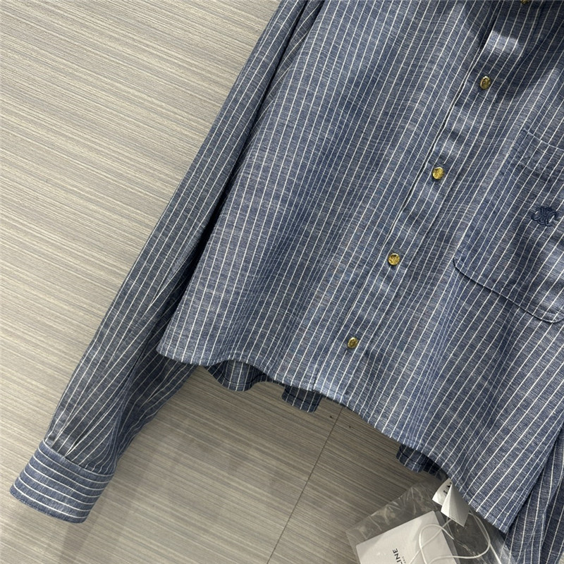 Ce1i*e denim cotton striped shirt replica d&g clothing