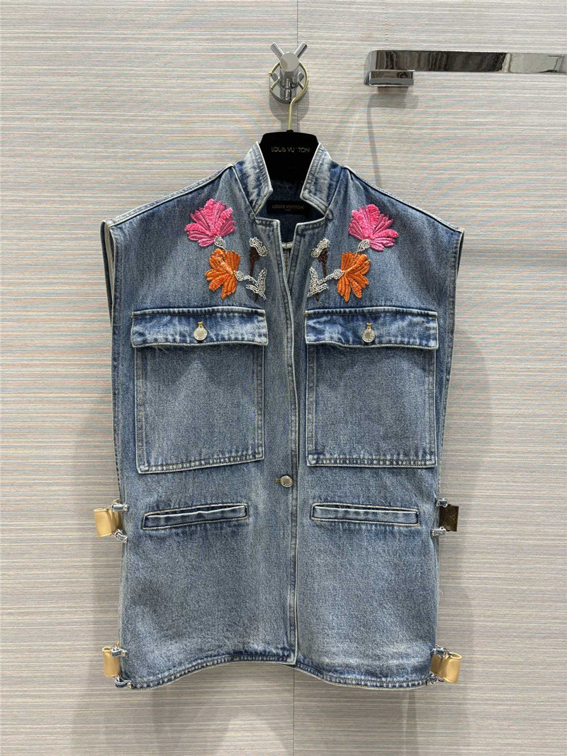 louis vuitton LV denim work vest jacket replica d&g clothing