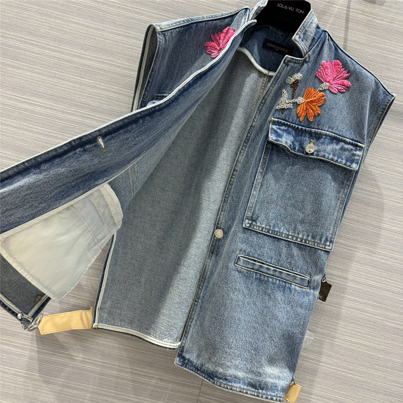l0vis Vvtt0n lv denim work vest jacket replica d&g clothing