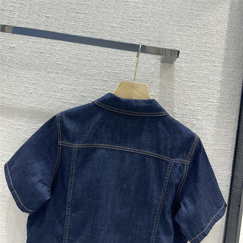 D10r denim short sleeve jacket replica d&g clothing