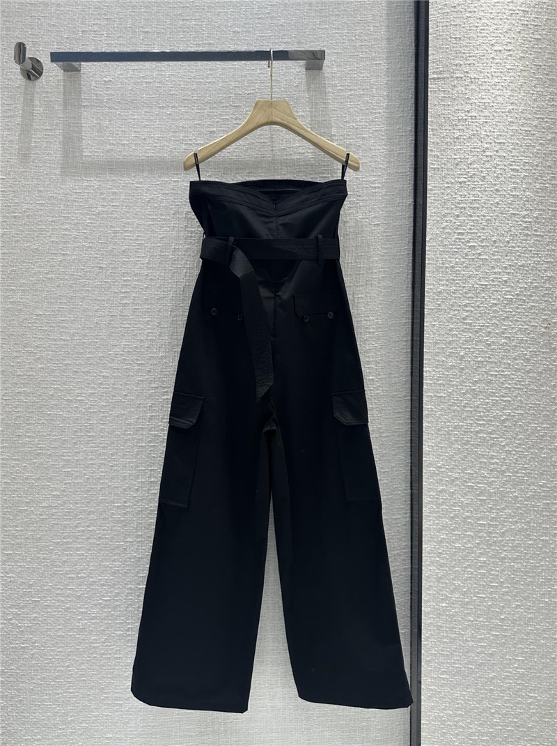 Y51 workwear style tube top jumpsuit replica clothing