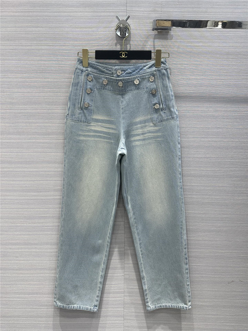 Ch**el high waist small straight jeans replica d&g clothing