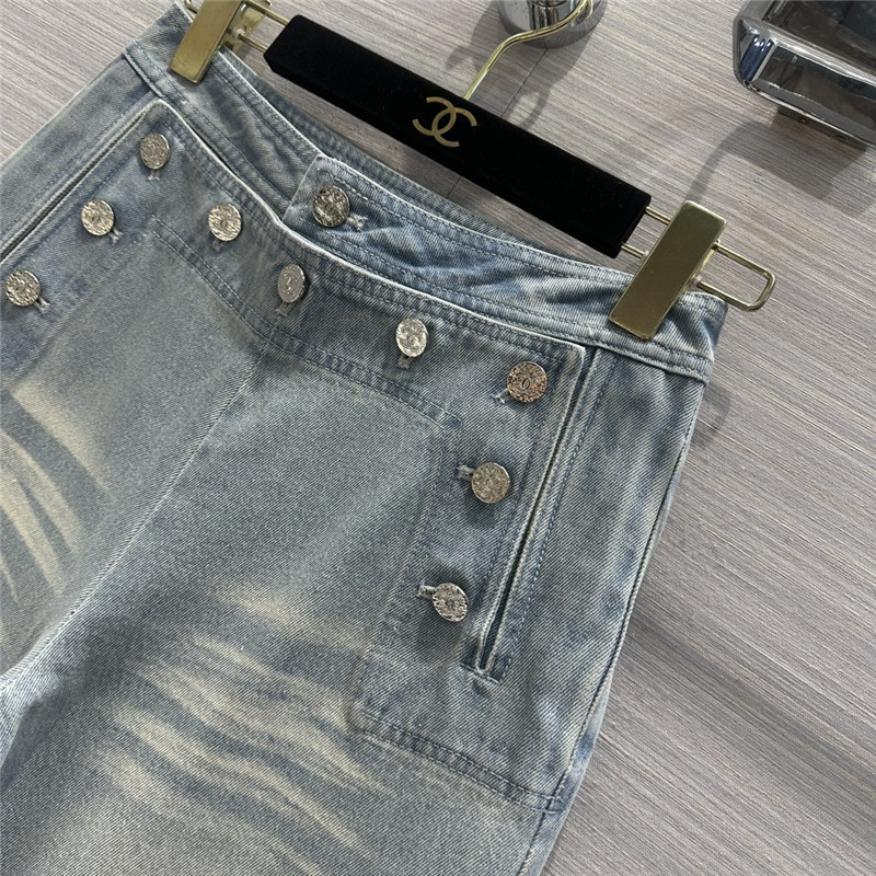 Ch**el high waist small straight jeans replica d&g clothing
