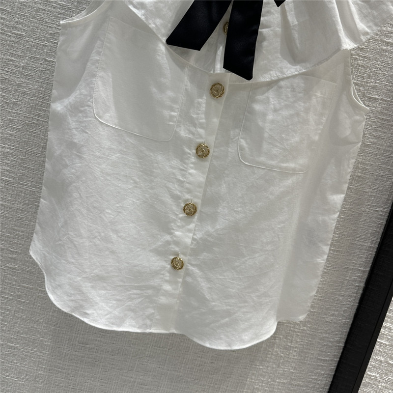 Ch**el lace shawl sleeveless shirt replica d&g clothing