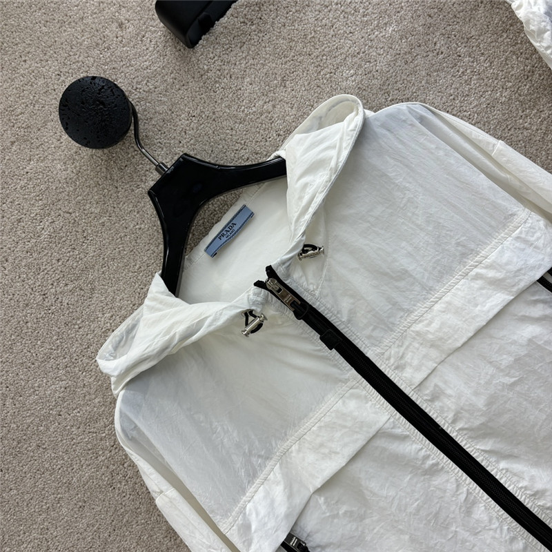 prada contrast color sun protection casual suit replica clothing