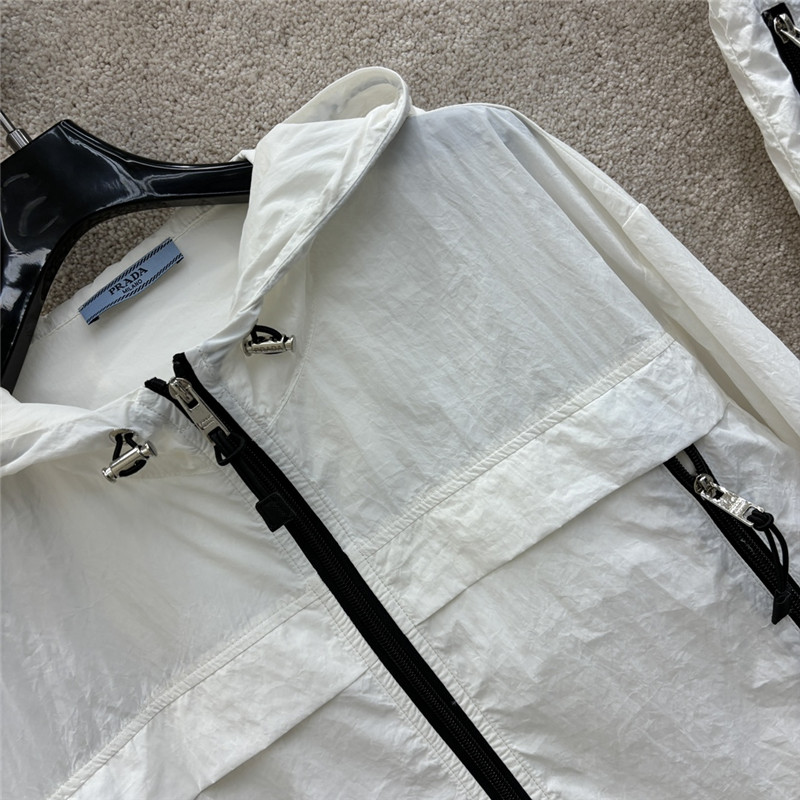 prada contrast color sun protection casual suit replica clothing