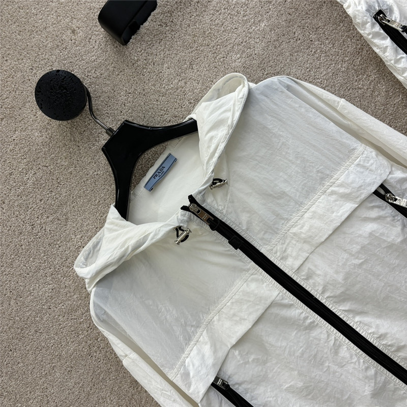 prada contrast color sun protection casual suit replica clothing