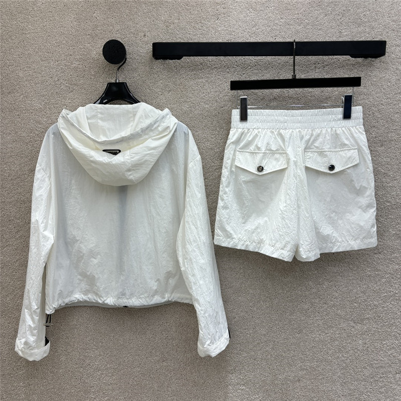 prada contrast color sun protection casual suit replica clothing