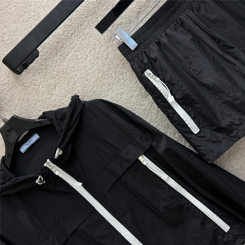 prada contrast color sun protection casual suit replica clothing