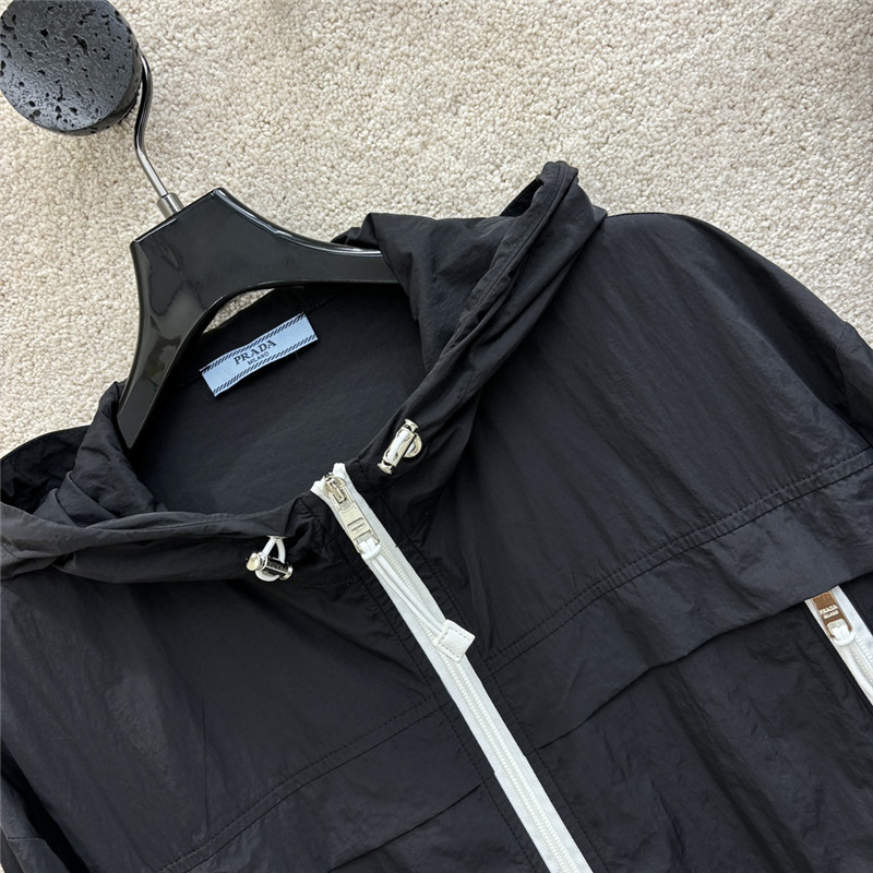 prada contrast color sun protection casual suit replica clothing