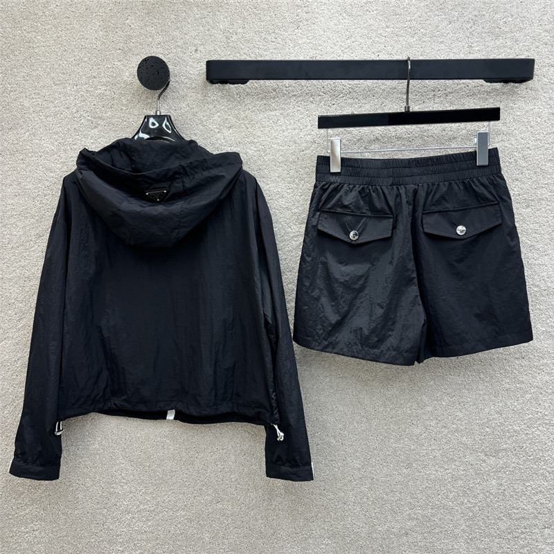 prada contrast color sun protection casual suit replica clothing