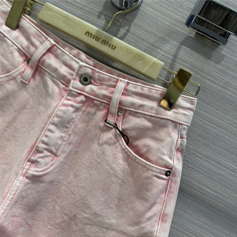 M1um1u straight denim shorts replica designer clothes