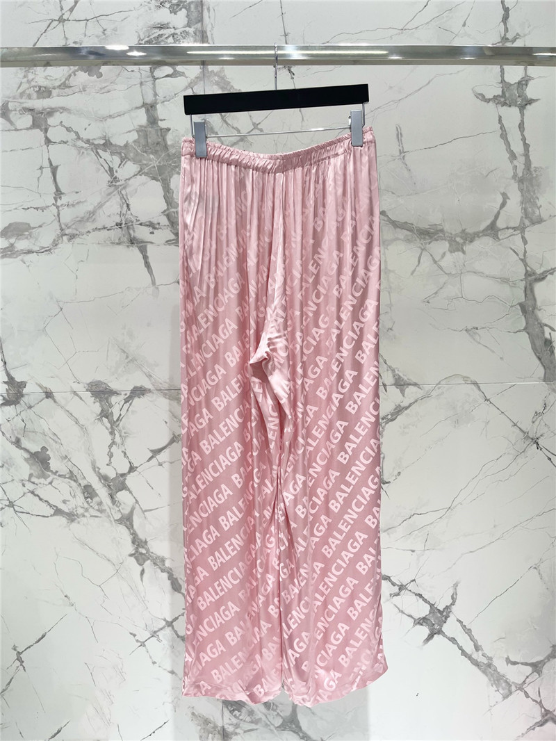 Ba1en*iaga pink silk trousers