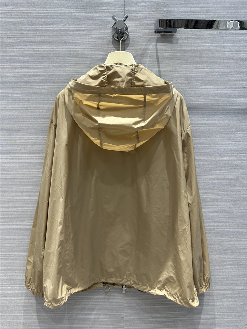 Miu Miu Logo Embroidered Technical Jacket