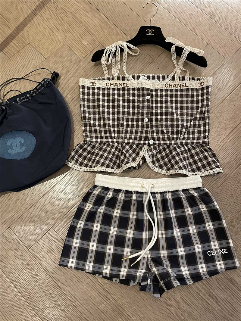 Chanel new plaid camisole replica clothes