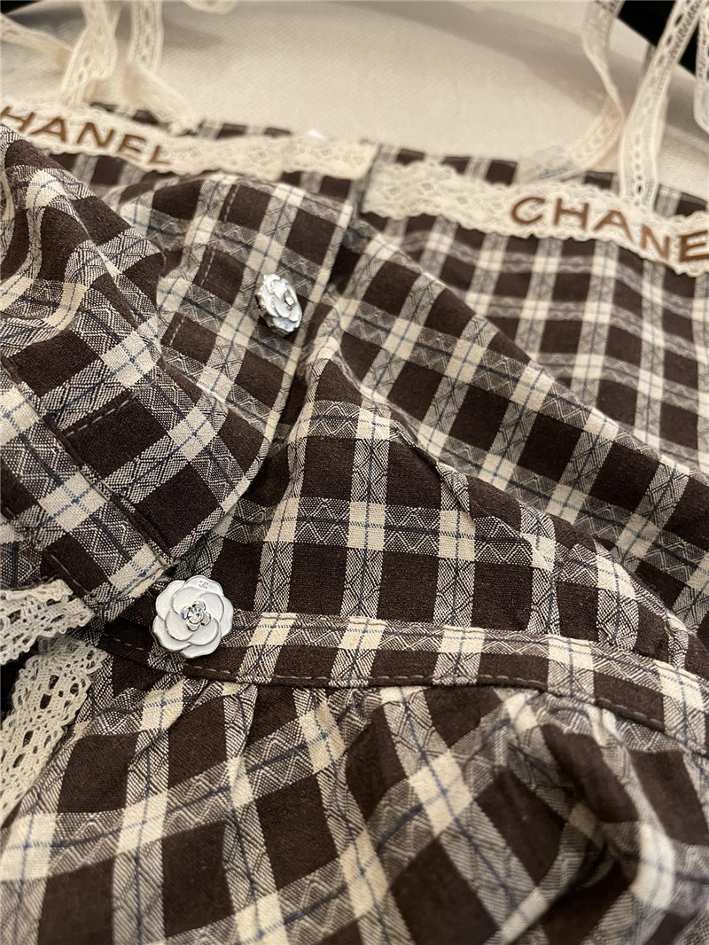 Chanel new plaid camisole replica clothes