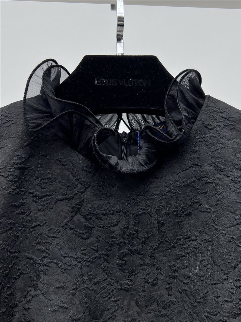 l0vis Vvtt0n lv ruffled jacquard dress replica clothing