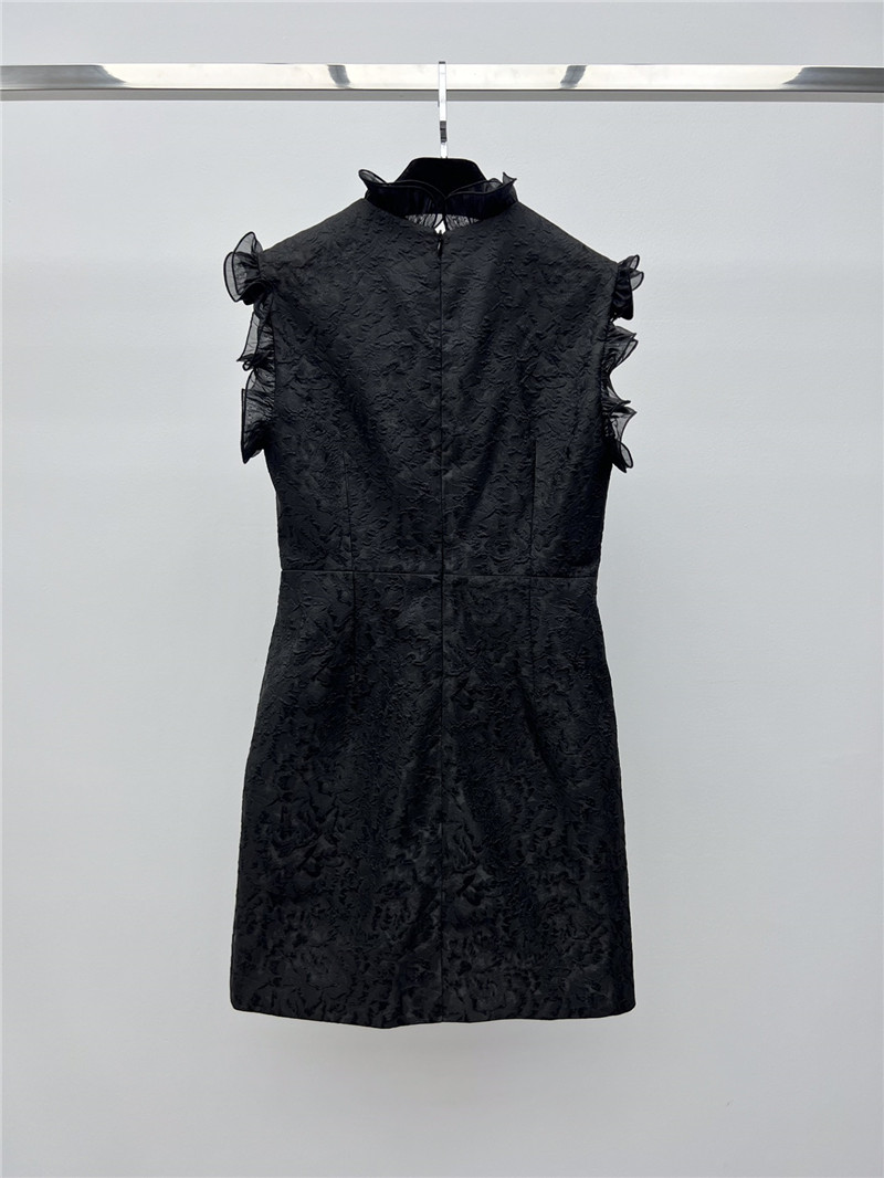 l0vis Vvtt0n lv ruffled jacquard dress replica clothing