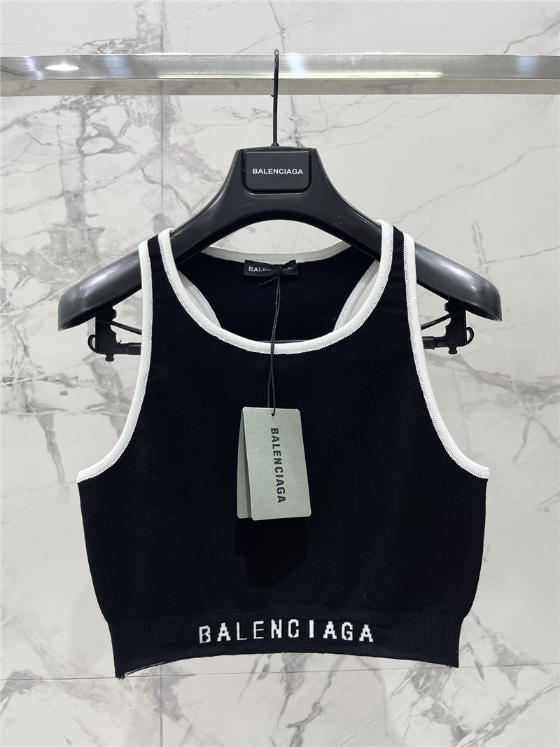 Balenciaga letter jacquard sports vest replica clothing