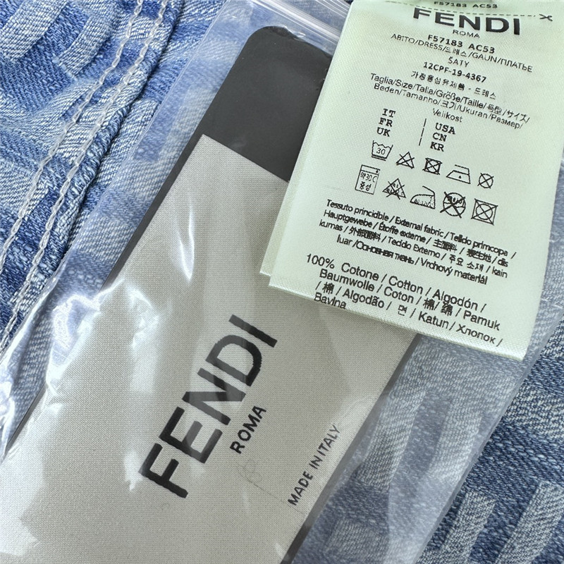 F**di jacquard denim trousers replica d&g clothing