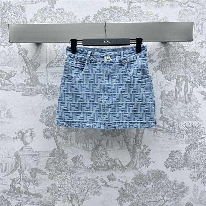 fendi jacquard denim skirt cheap replica designer clothes