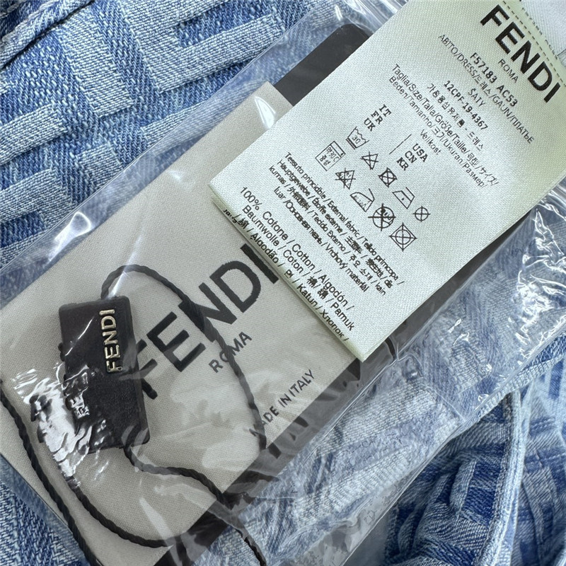 F**di jacquard denim skirt cheap replica designer clothes