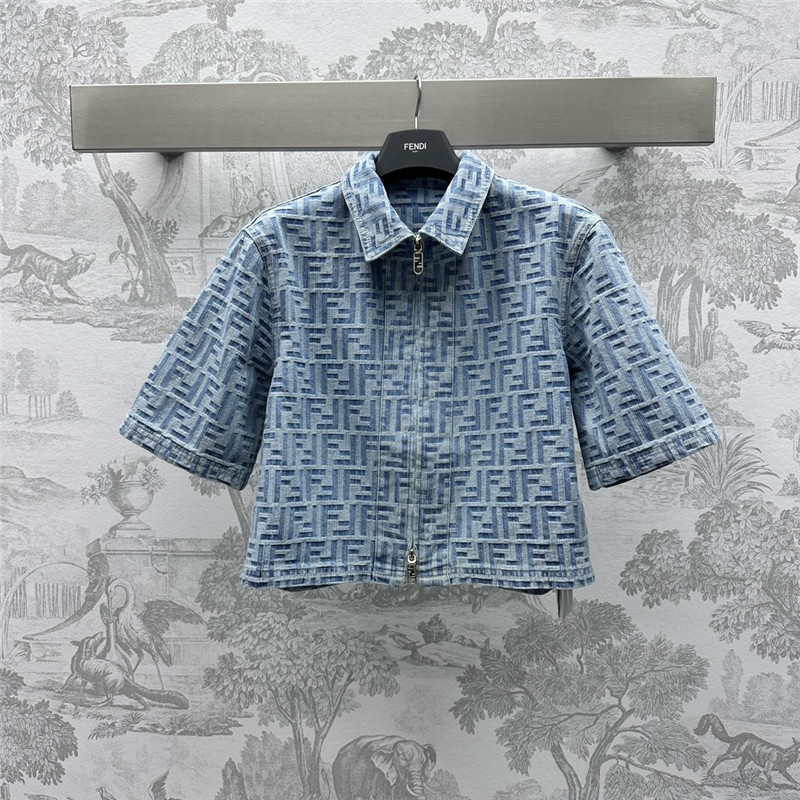 fendi jacquard denim jacket replica clothing sites